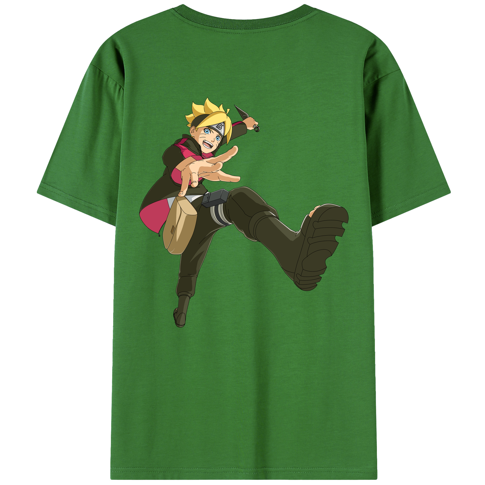 （画像用） NARUTO -ナルト- うずまき ボルト Uzumaki Boruto レディース半袖Tシャツ(バックプリント)